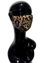 Crystal Leopard Face Mask