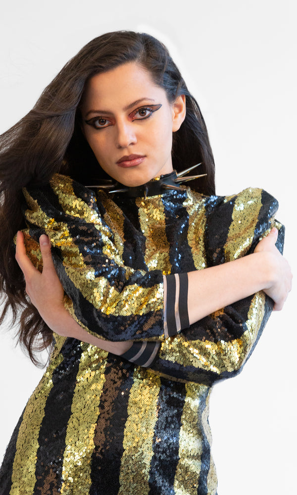Striped Sequin Dress Patricia Field Striped Sequin Dress Patricia Field