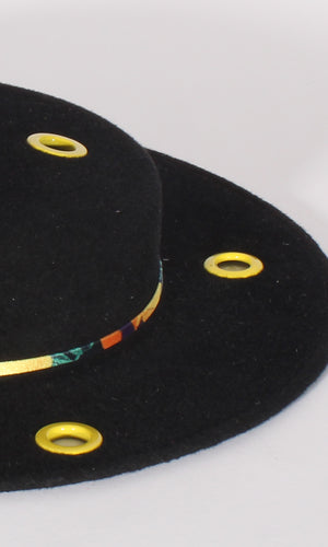 Yellow Grommet Boater Hat
