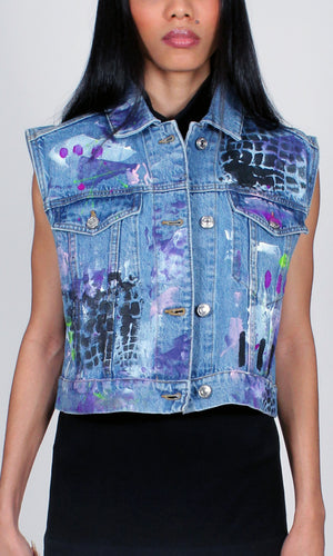 Skull Denim Vest