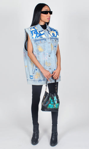 Faces Denim Vest