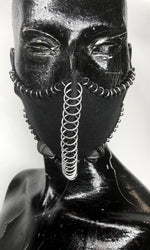 Black Lips Cotton Pierced Mask