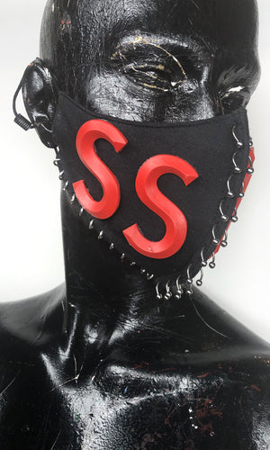 SSIK Logo Cotton Pierced Mask - Red