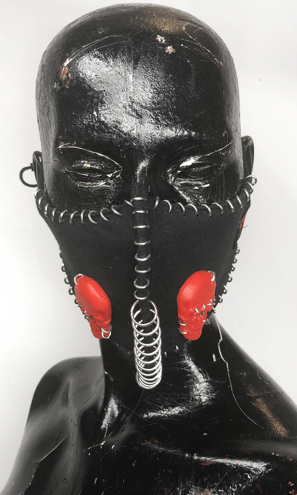 Red Skull Cotton Pierced Mask
