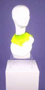 DayGlow Yellow Netted Mini Neck Collar