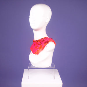 DayGlow Pink/Orange Netted Mini Neck Collar