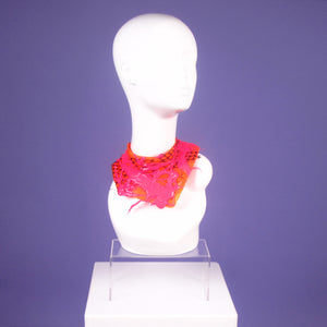 DayGlow Pink/Orange Netted Mini Neck Collar