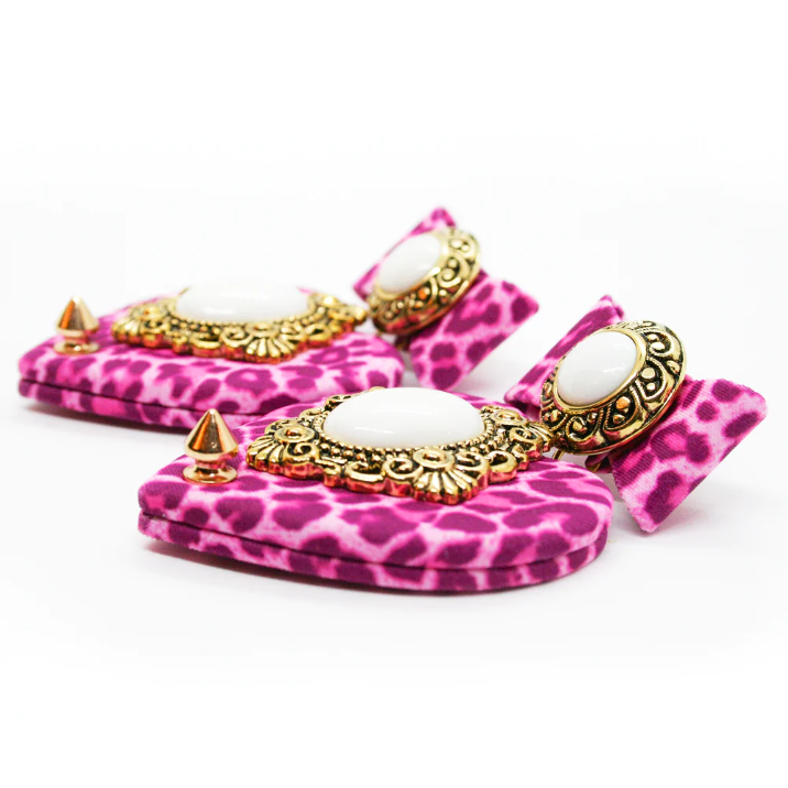 Leopard Ambition Pink Earrings