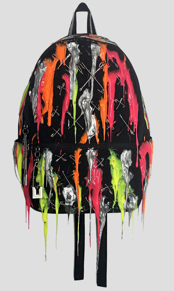 Multi Fluo Dripped Backpack