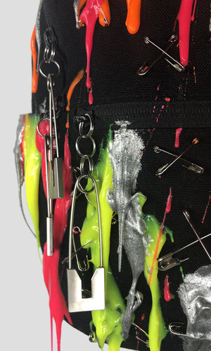 Multi-Fluo Dripped Backpack