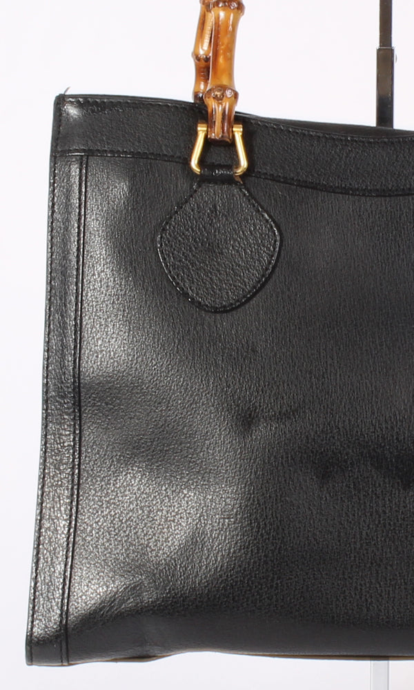 Leather Bamboo Handbag