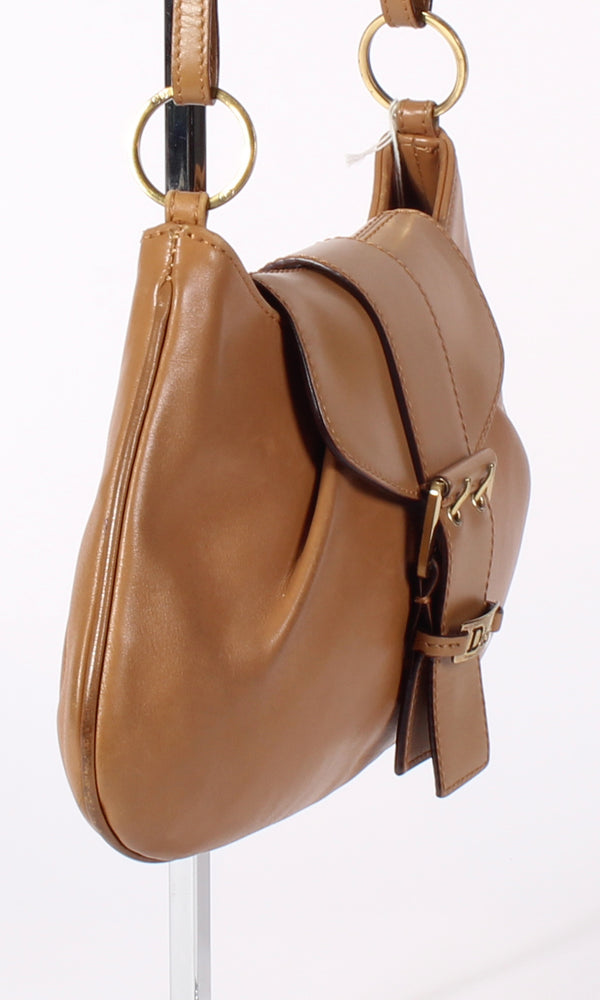Delvaux shoulder bag Dark Brown Leather Gold Hardware Womne's Ladies  Accessories