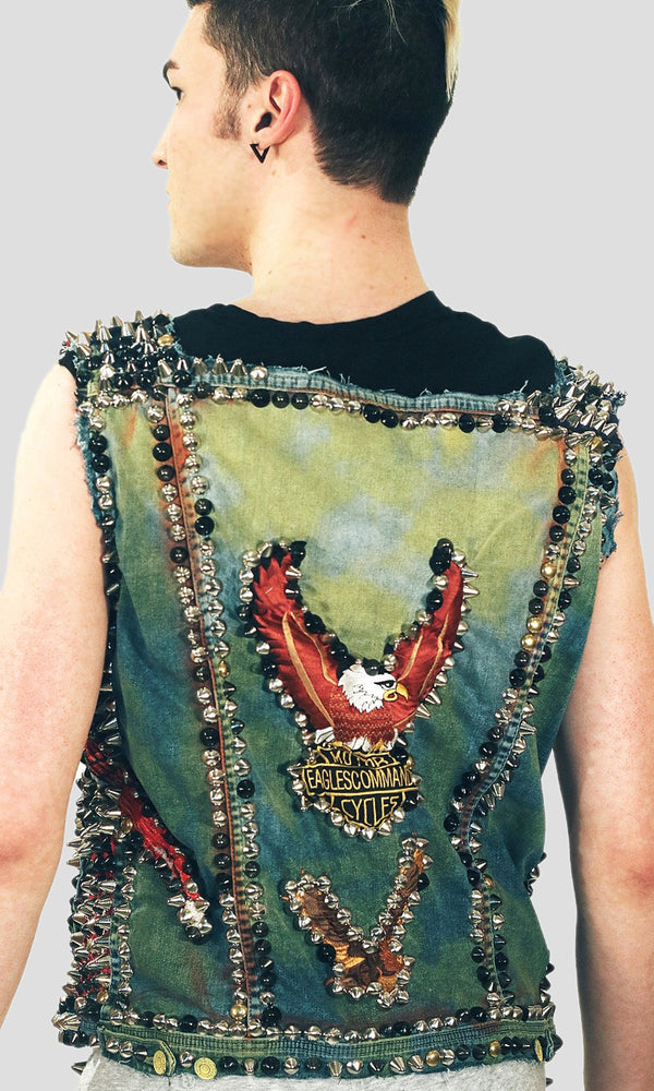 Vintage Inspired Spiked Vest