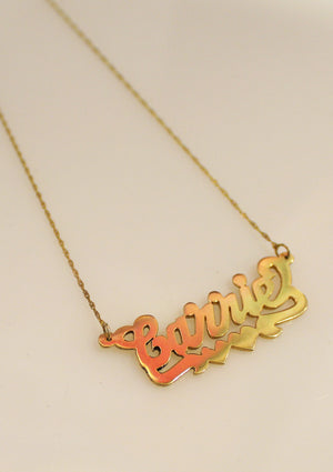 NEW Carrie 2.0 14k Gold Custom Nameplate Necklace