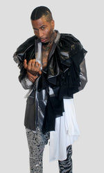 DOPE Silver Lamé Blazer
