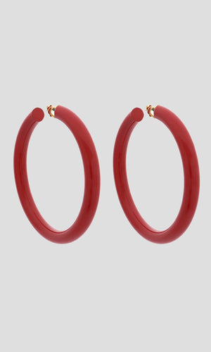 BARBARELLA COLLECTION - 18KT GOLD - STERLING SILVER - LARGE - CORAL RED