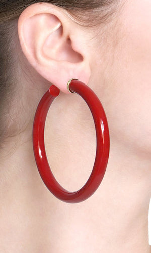 BARBARELLA COLLECTION - 18KT GOLD - STERLING SILVER - LARGE - CORAL RED