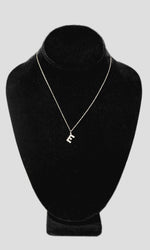 The Diamond Initial Necklace | 14k White Gold