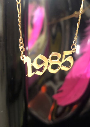 Birth Year Plate Necklace