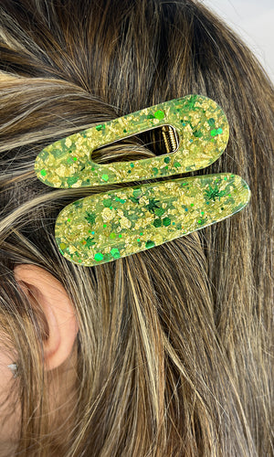 420 Glitter Hair Clips (Set of 2)