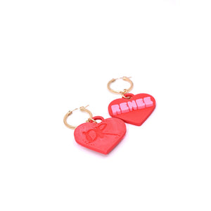 XL Love Yourz Custom Earrings