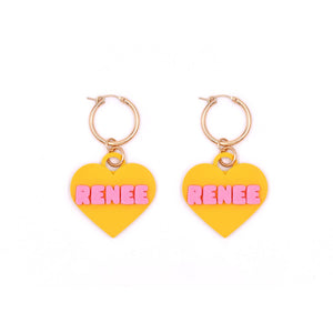 XL Love Yourz Custom Earrings