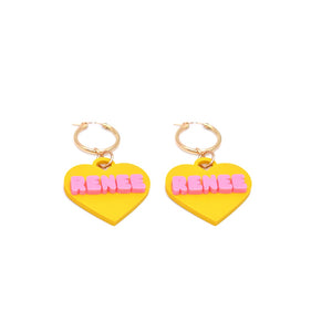 XL Love Yourz Custom Earrings