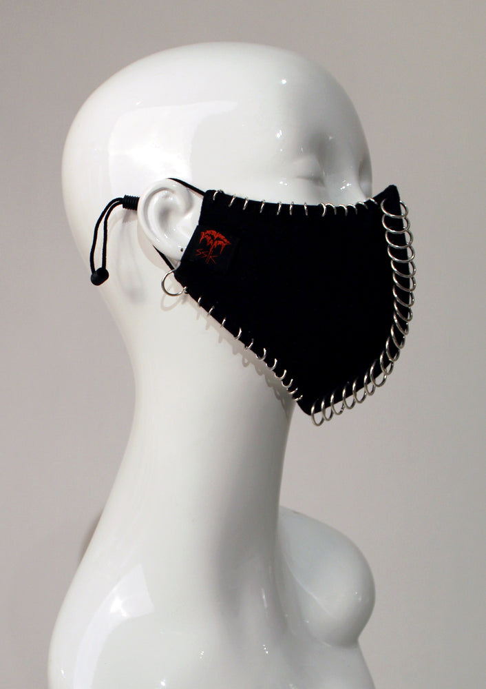 Stretch Face Mask Pierced Soft Stretch Face Mask - White Kiss – Patricia Field ARTFASHION
