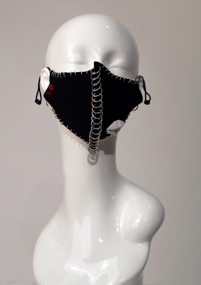 Stretch Face Mask Pierced Soft Stretch Face Mask - White Kiss – Patricia Field ARTFASHION