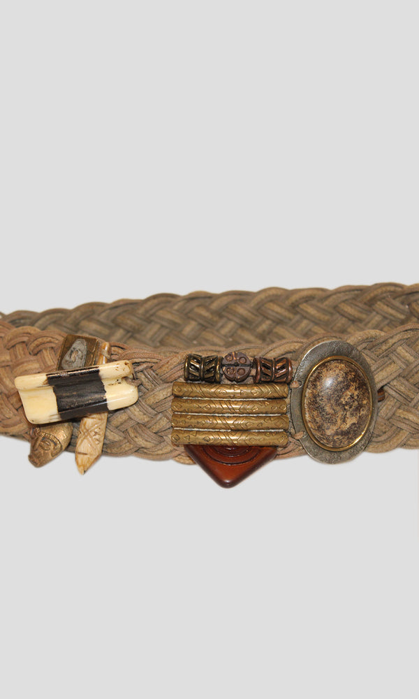 African Charm Braid Belt