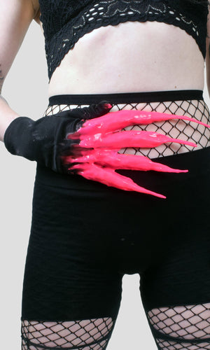 Silicone Glove Set - Day-glow Pink