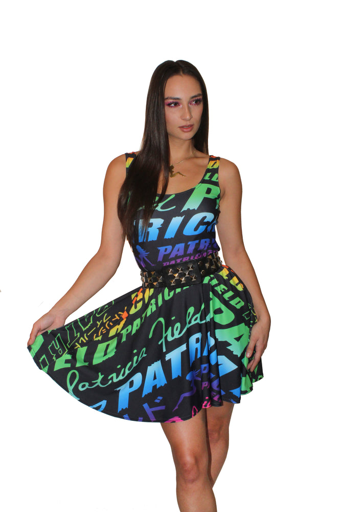 Rainbow Logo Skater Dress