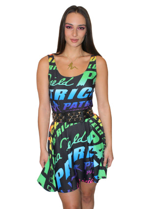 Rainbow Logo Skater Dress