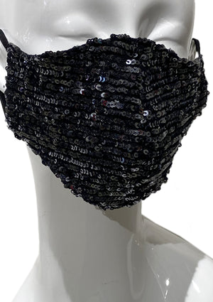 Sequin Mask - Black