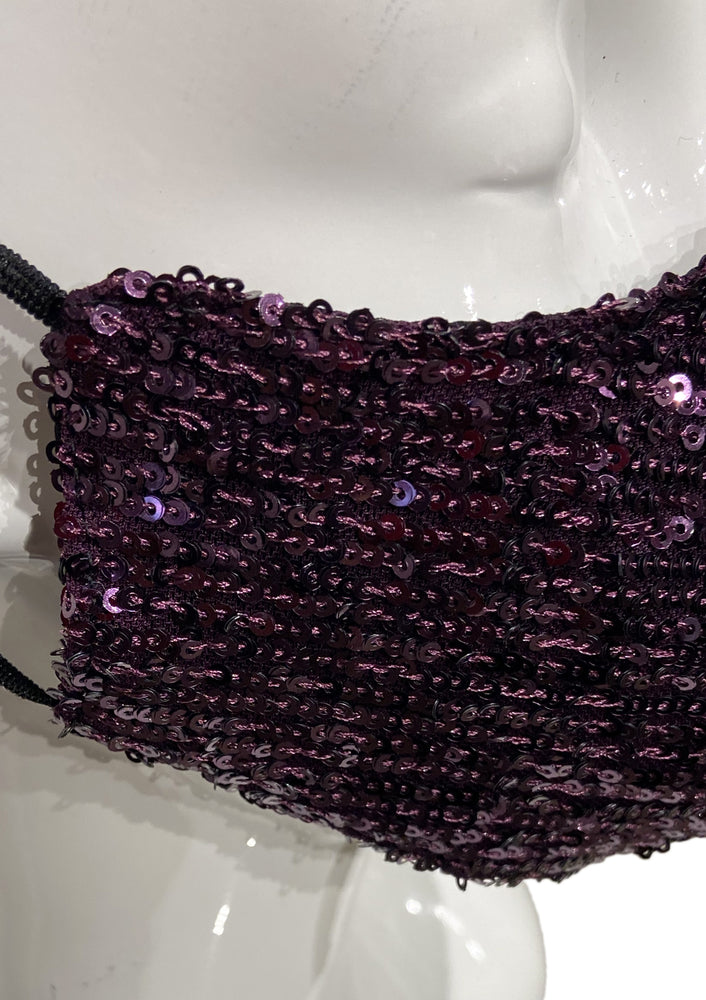 Sequin Mask - Purple