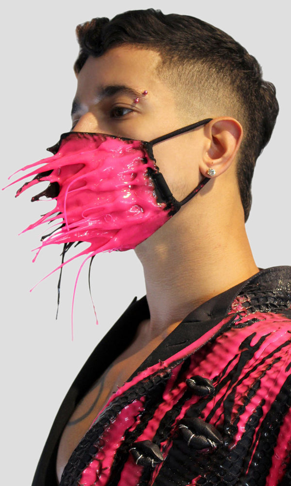 Effektivitet navn champion Two Face Black + Pink Drip Face Mask – Patricia Field ARTFASHION