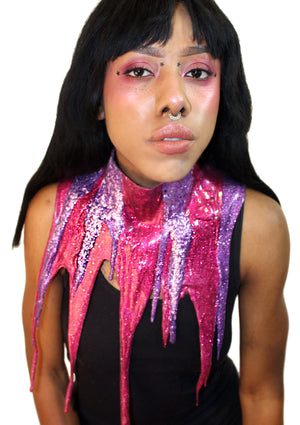 Strawberry Bliss Glitter Whore Drip Collar