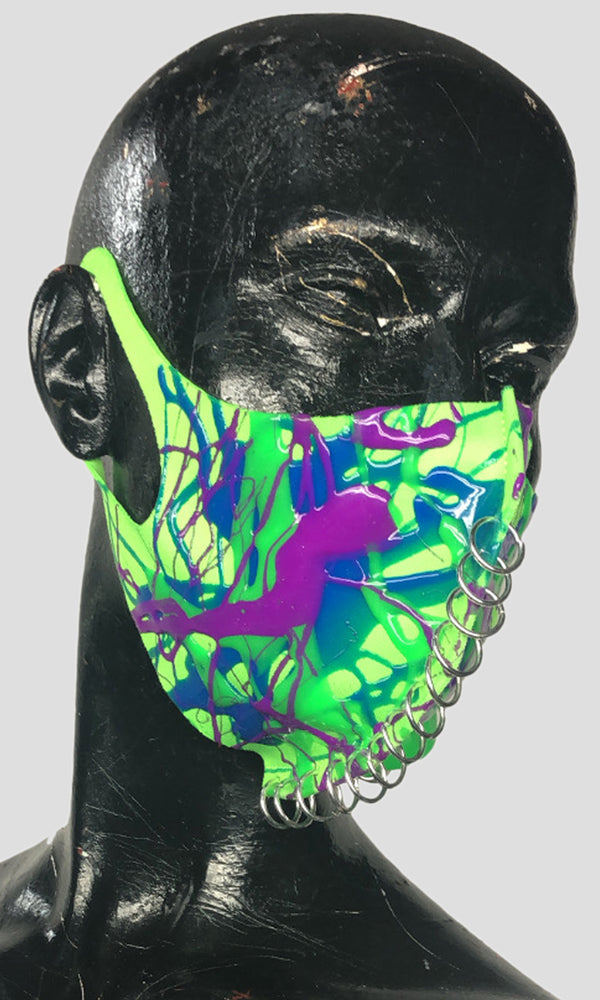 Pierced Neoprene Mask - Neon Green