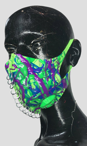 Pierced Neoprene Mask - Neon Green