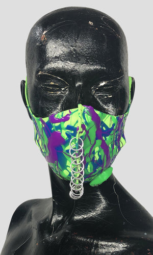 Pierced Neoprene Mask - Neon Green
