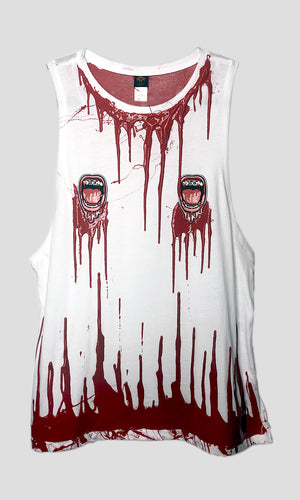 Drip Mouth Patch Tank - Red