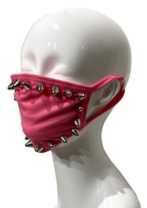 Pink Studded Face Mask