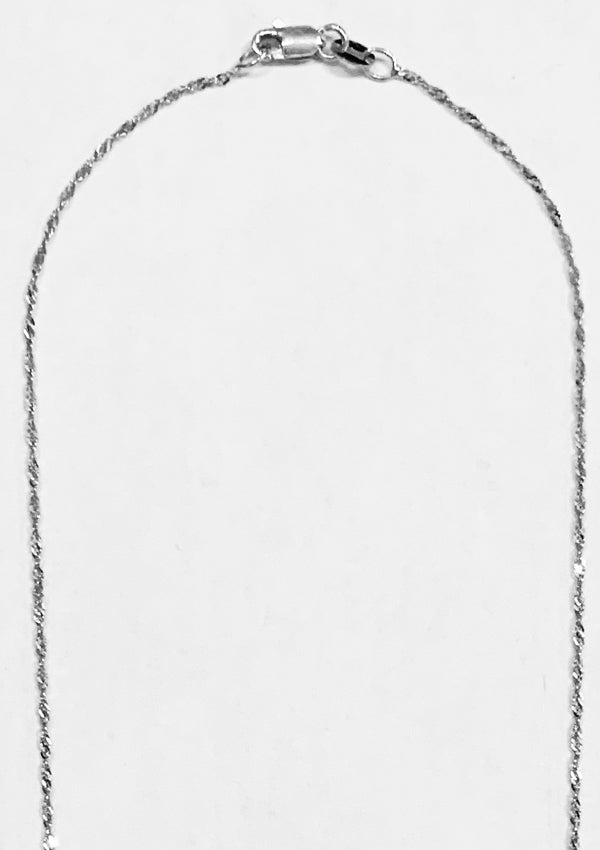 Custom Name Necklace | 14K White Gold