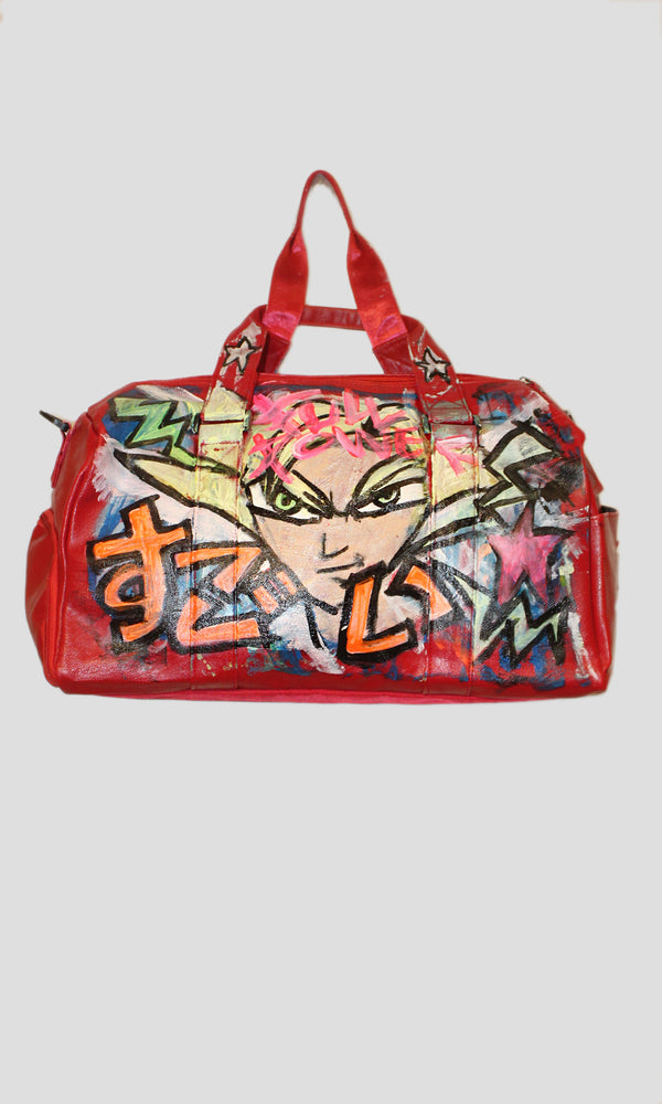 Trendy Multi Graffiti Print 19 Duffle Bag